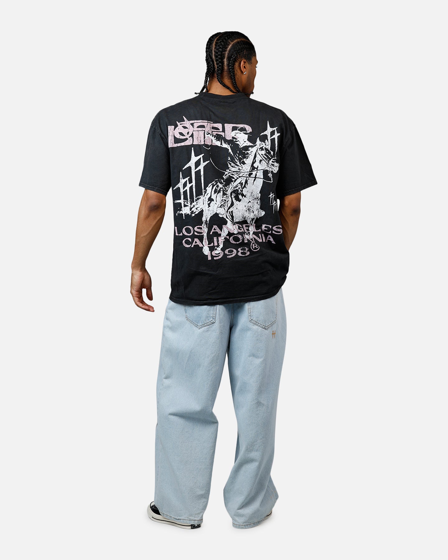 Loiter Dustborn T-Shirt Black Acidwash