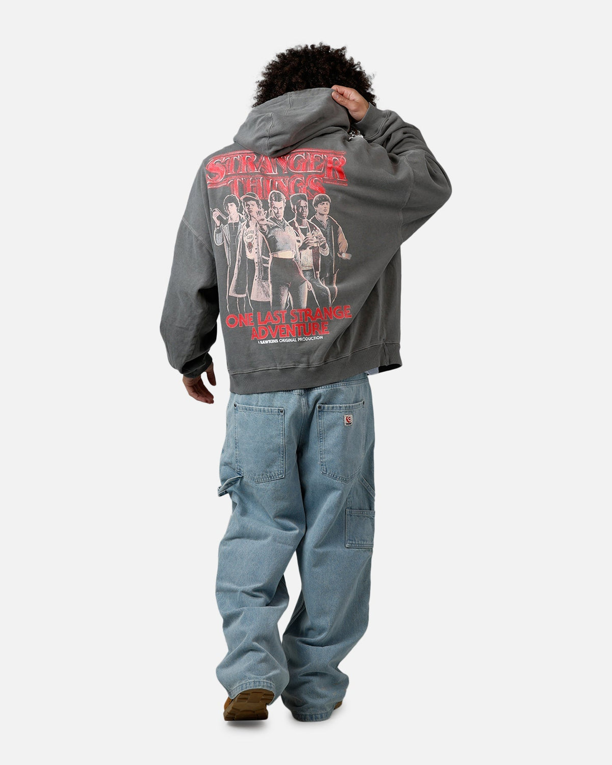 73Studio X Stranger Things Hawkins Heroes Hoodie Washed Charcoal - image 6