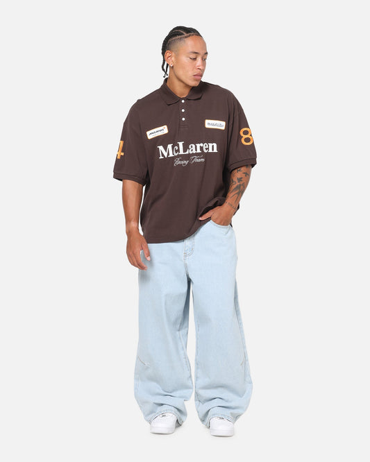 Mitchell & Ness X Mclaren Heritage Boxy Polo Shirt Chocolate - image 2