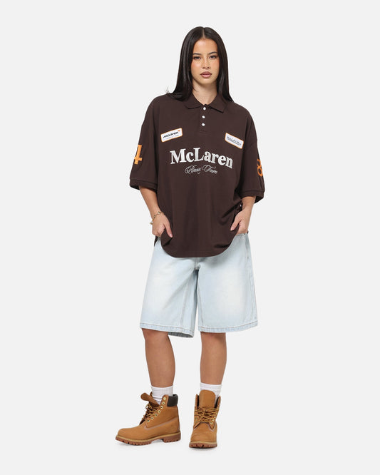 Mitchell & Ness X Mclaren Heritage Boxy Polo Shirt Chocolate - image 2