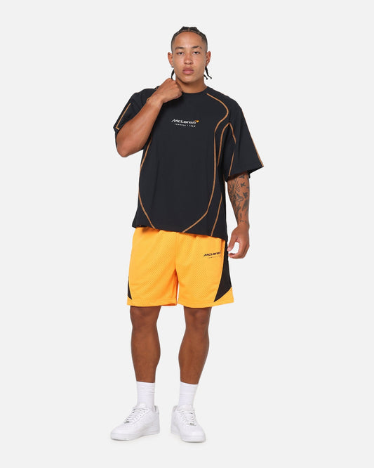 Mitchell & Ness X Mclaren Panel T-Shirt Black/Papaya - image 2