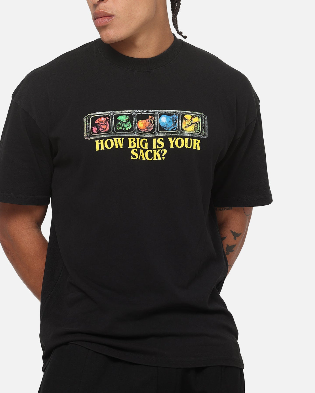 73Studio X Warcraft How Big Is Your Sack T-Shirt Black Acidwash - image 8