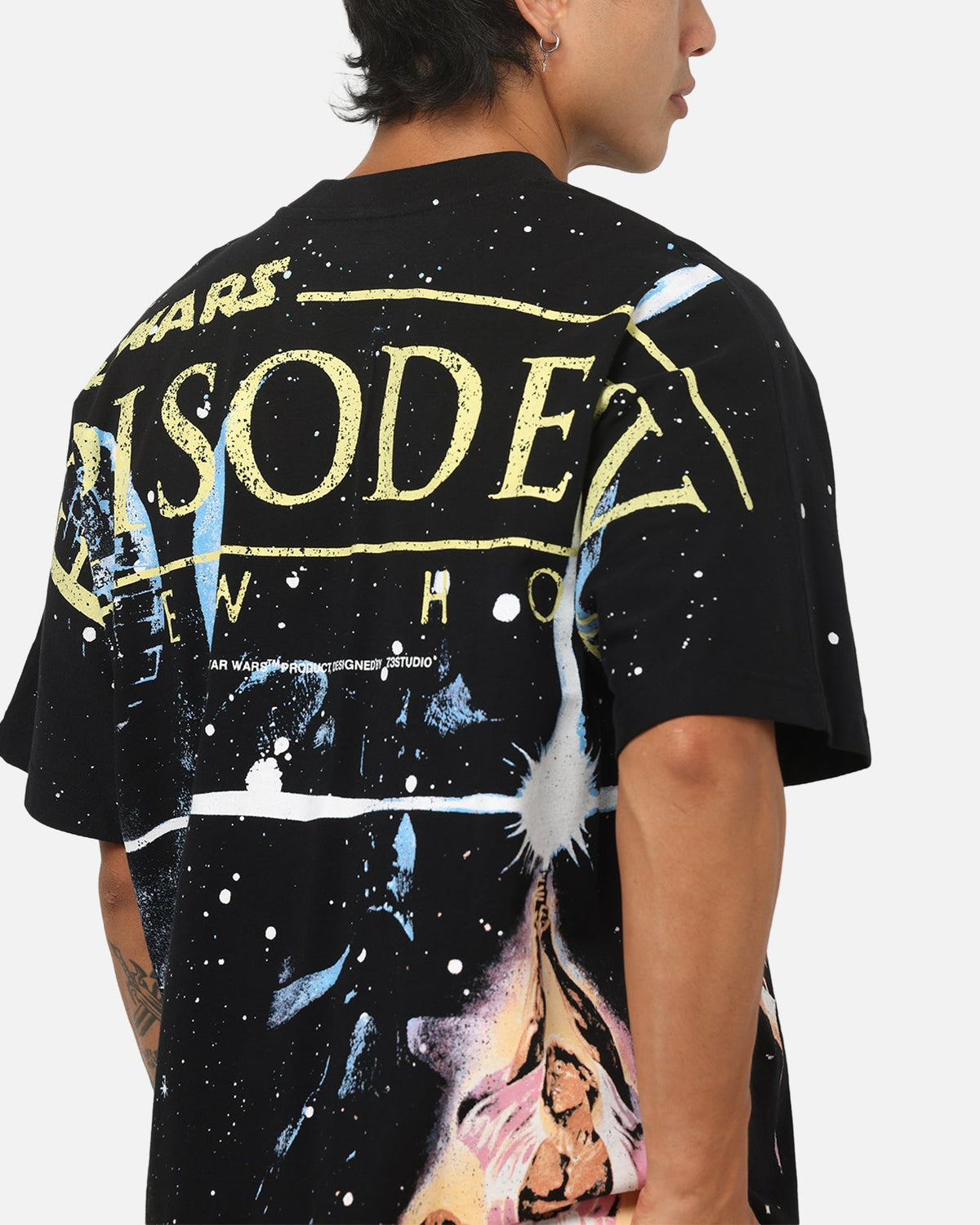 73Studio Star Wars '77 A New Hope All Print T-Shirt Black