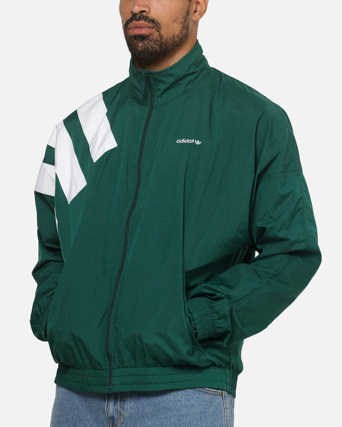 Adidas Archive Blocked Track Top Jacket Green - image 6