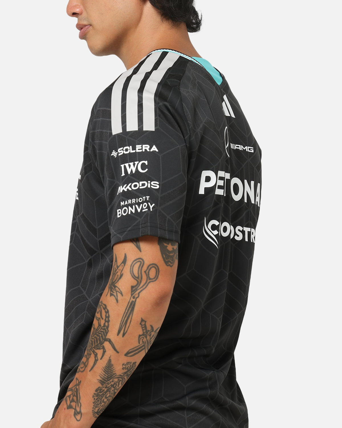 Adidas Mercedes-AMG Petronas Formula 1 Team Driver Authentic Jersey Black - image 8