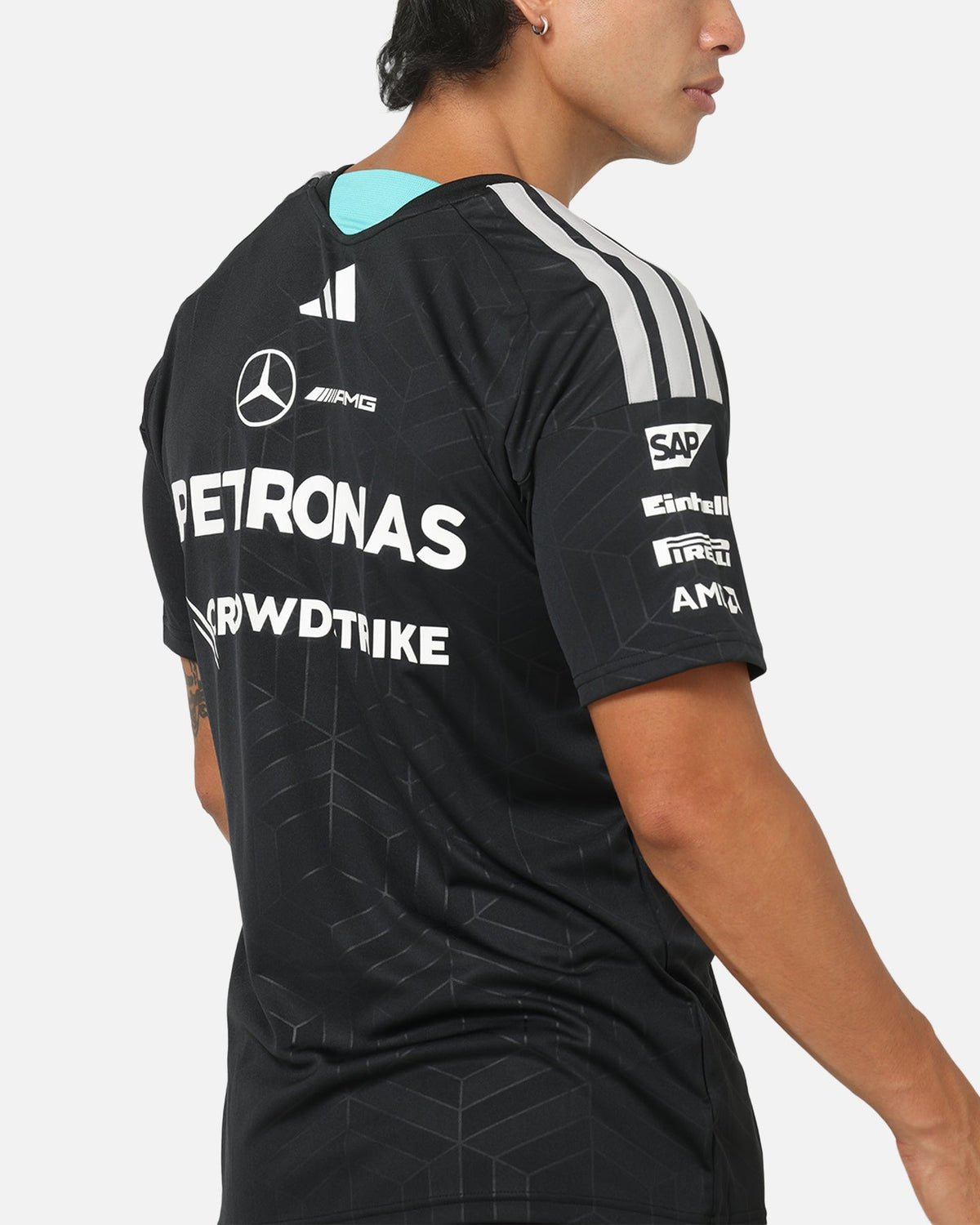 Adidas Mercedes-AMG Petronas Formula 1 Team Driver Authentic Jersey Black - image 8
