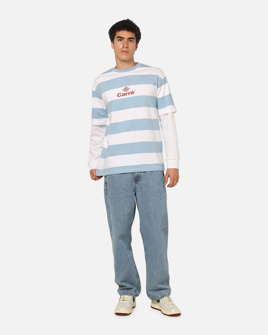 Carre Club Stripe Long Sleeve T-Shirt Blue Stripe