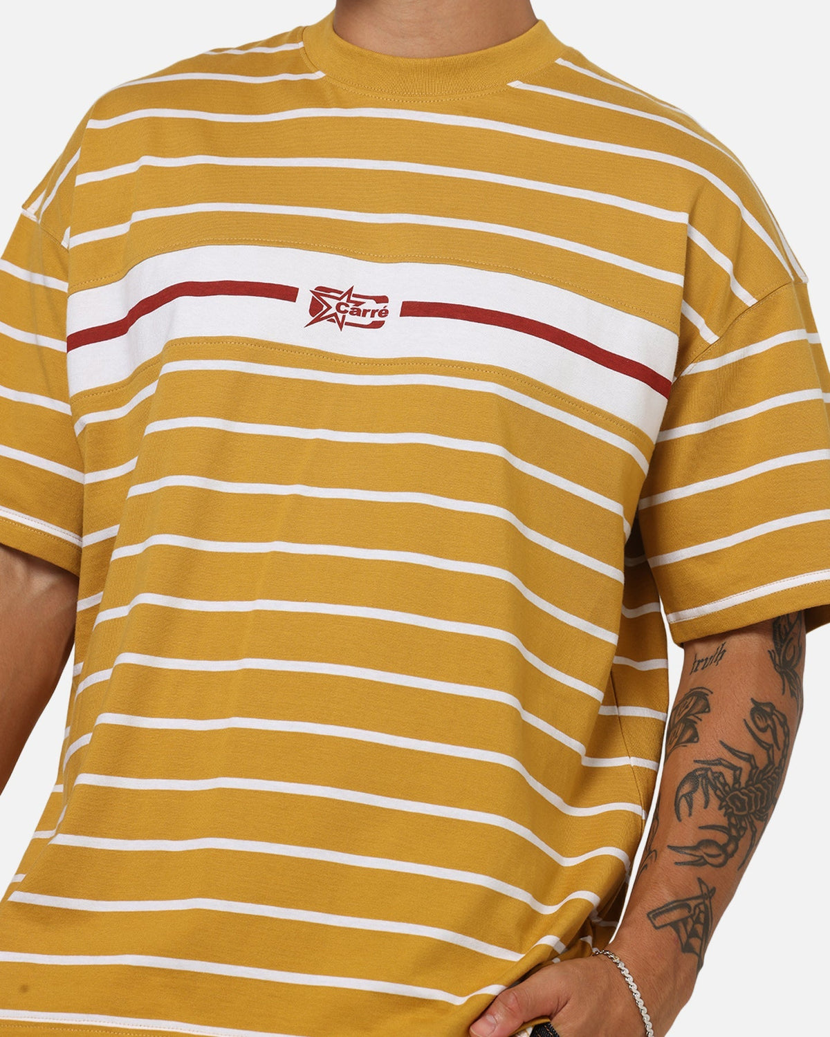 Carre Lineup T-Shirt Mustard Stripe - image 6