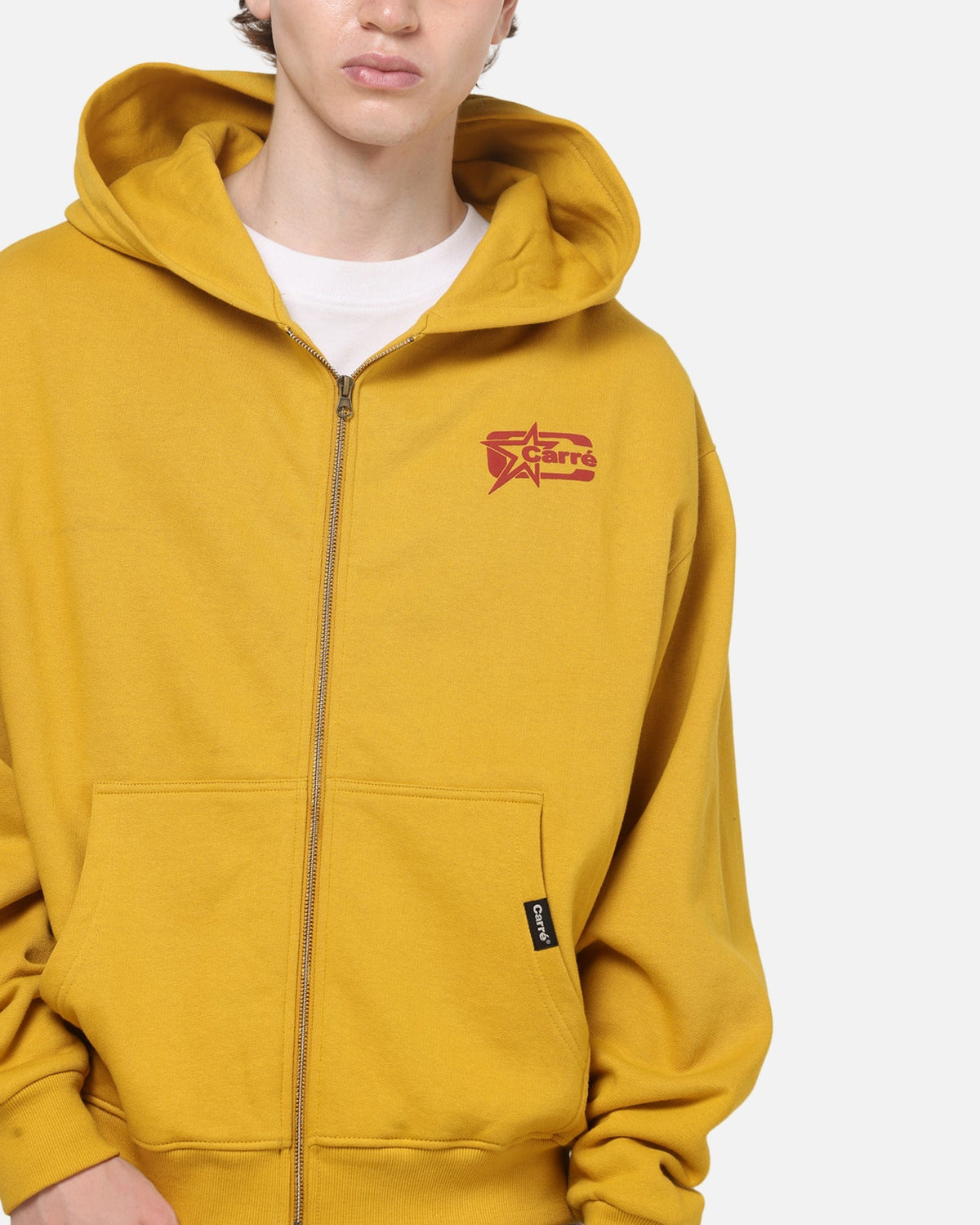 Carre Signature Zip Hoodie Mustard - image 6