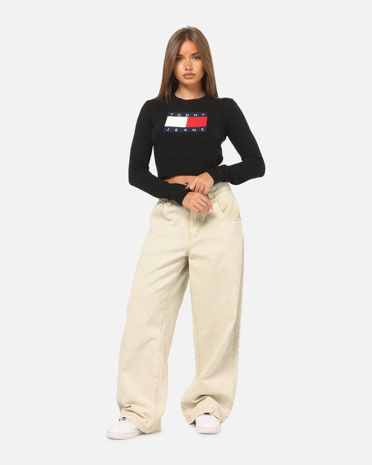 Tommy Jeans Women's TJW Sparkle Flag Sweater Black - image 2