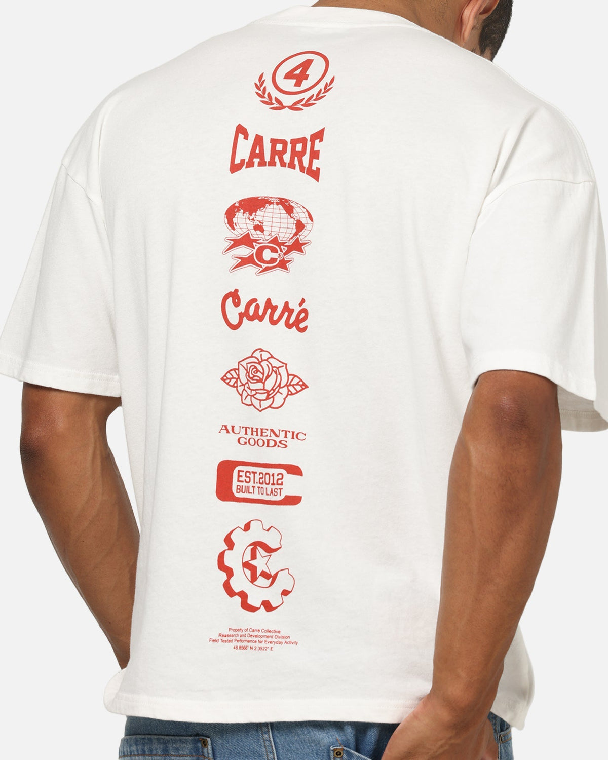 Carre Stacked Logo T-Shirt Off White - image 8