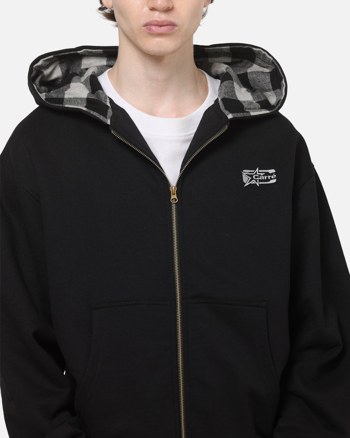 Carre True Form Hoodie Black/Plaid - image 6