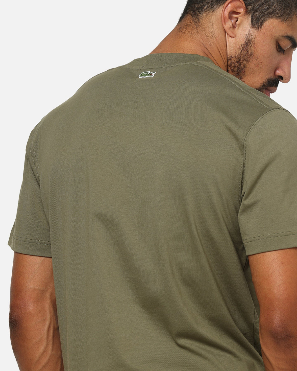 Lacoste Soft Branding Croc Logo T-Shirt Olive