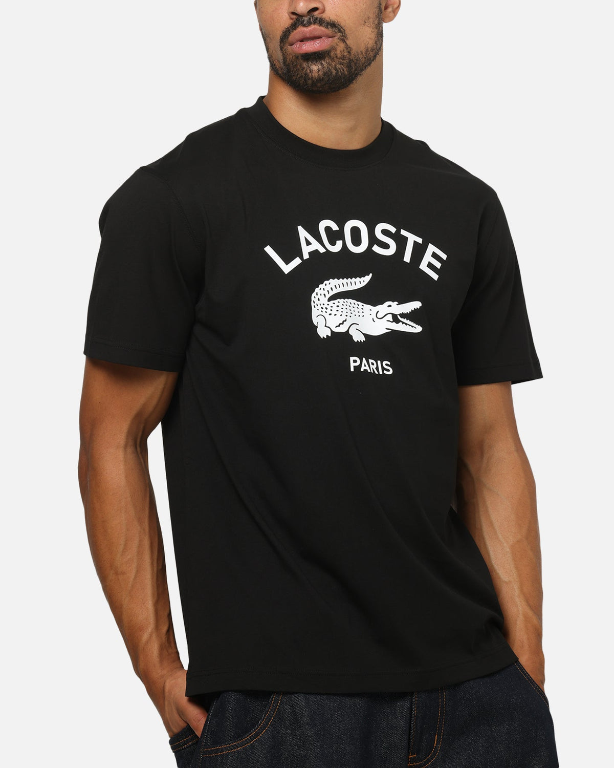 Lacoste Soft Branding Croc Logo T-Shirt Black
