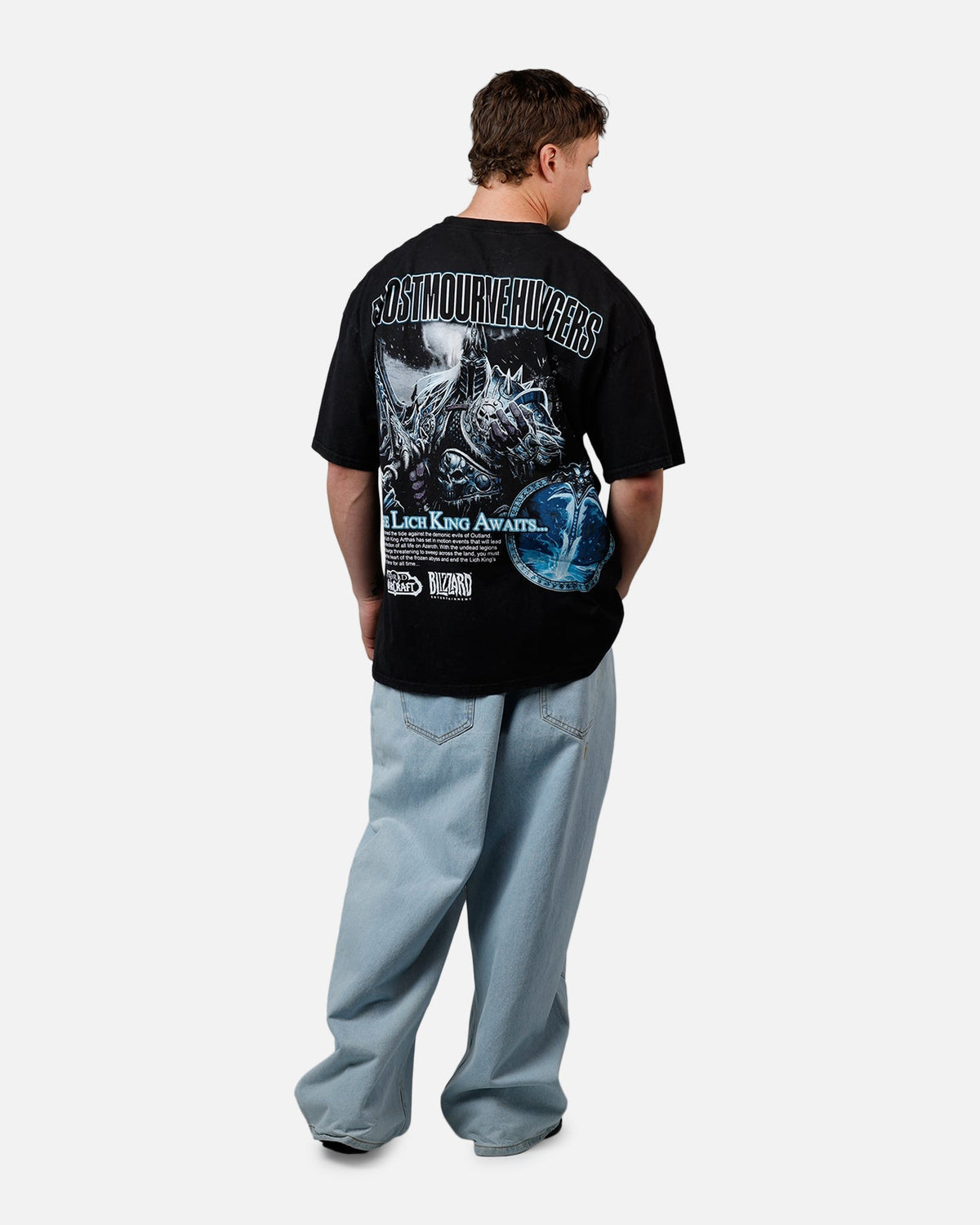 73Studio X Warcraft: Frostmourne Hungers T-Shirt Black Acidwash - image 6