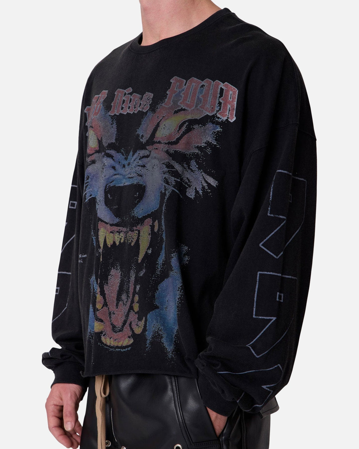 MNML 994 Wolf Long Sleeve T-Shirt Black - image 6