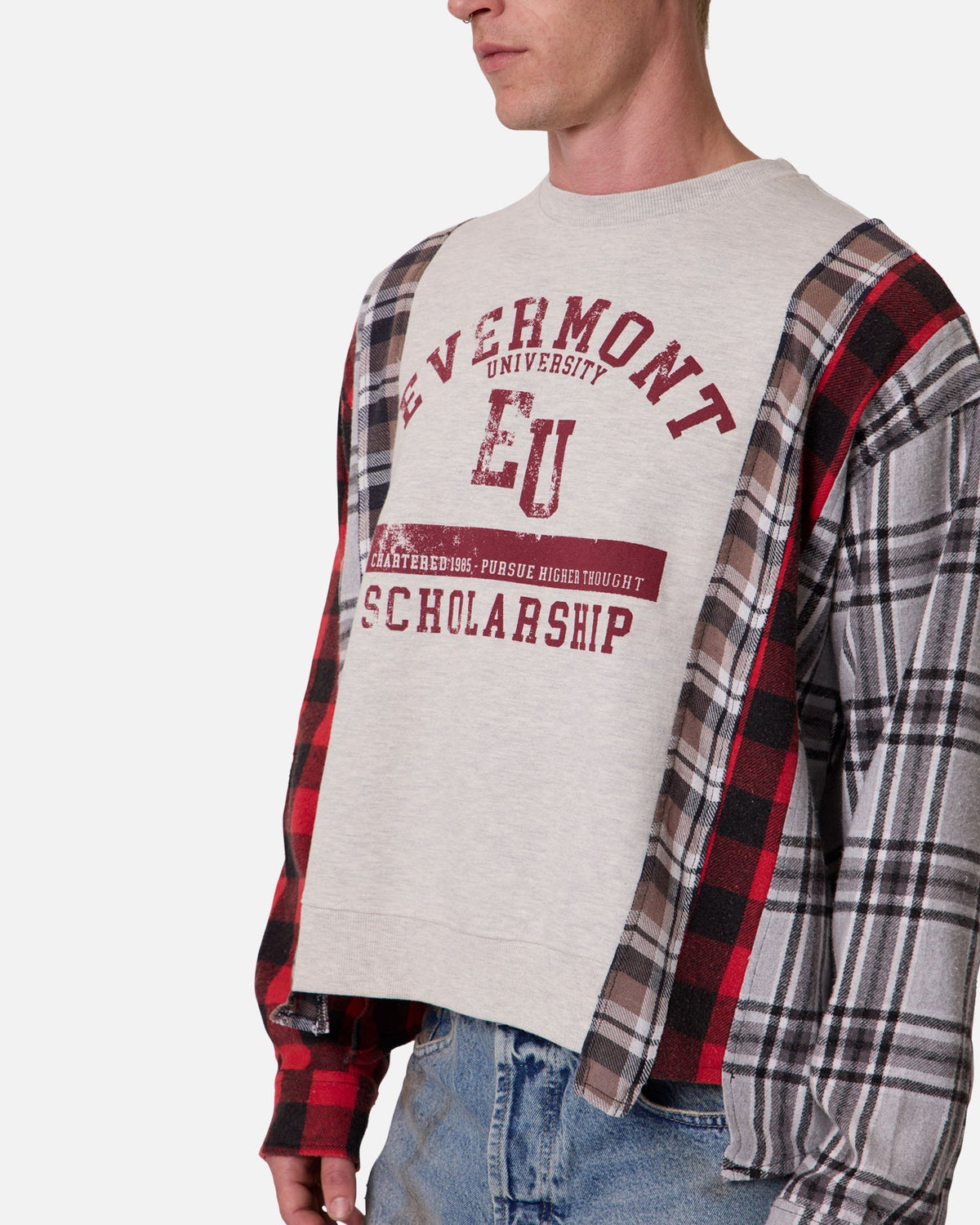 MNML Panelled Flannel Shirt Multi - image 6