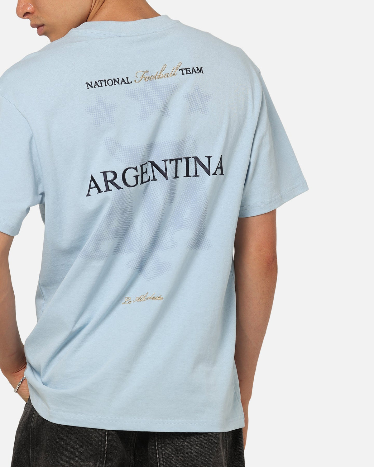 Majestic Athletic Argentina Halftone Crest T-Shirt Argentina Blue - image 8