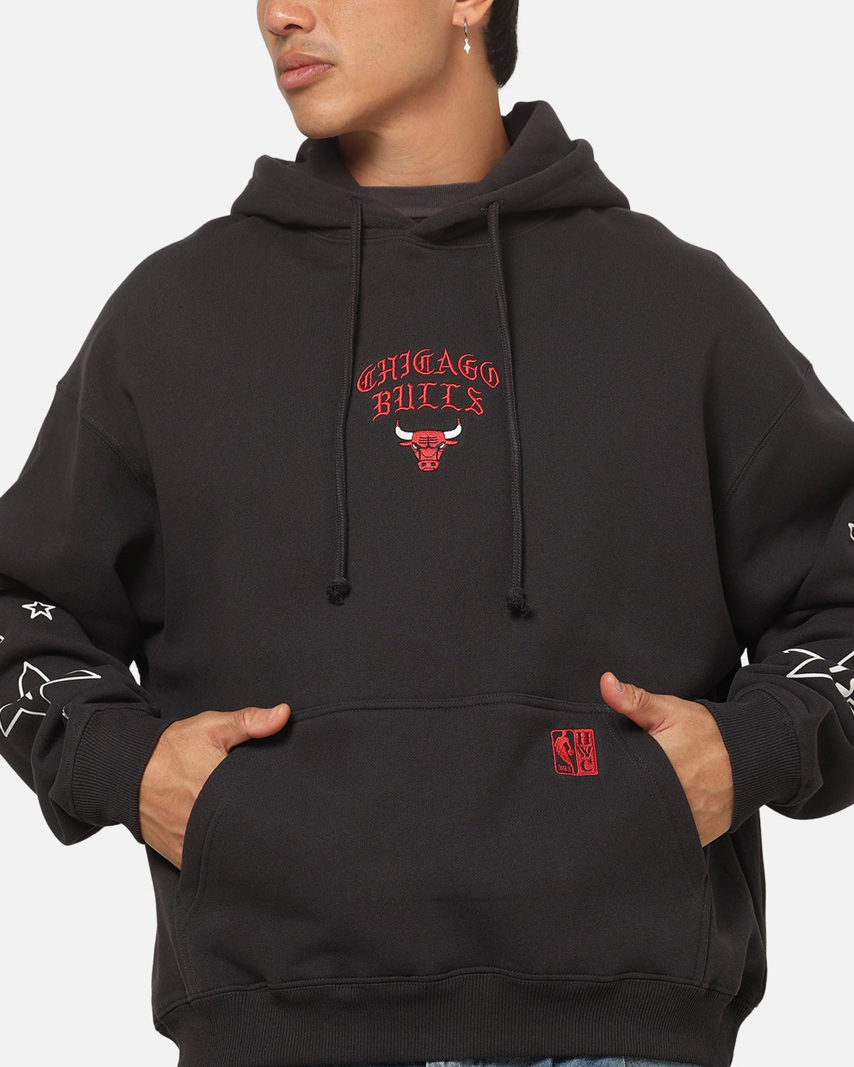Mitchell & Ness Chicago Bulls Blackletter Champs Box Hoodie Washed Black
