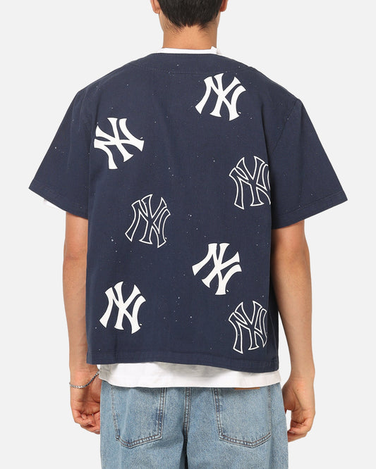 Majestic Athletic New York Yankees Splat Baseball T-Shirt Indigo - image 2