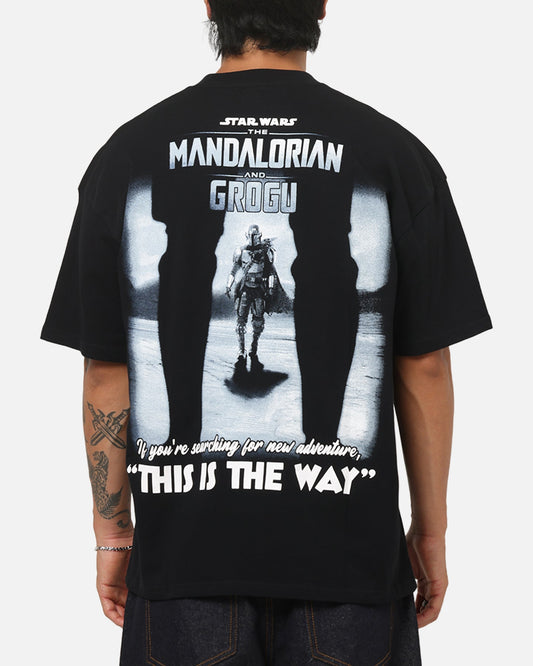 73Studio Star Wars Stand Off Glitter T-Shirt Black Acidwash