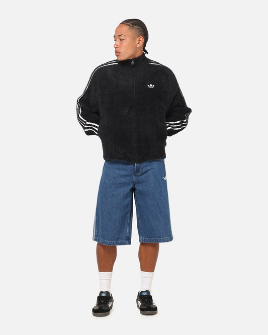 Adidas Faux Mohair Classic Track Top Black/Off White - image 2