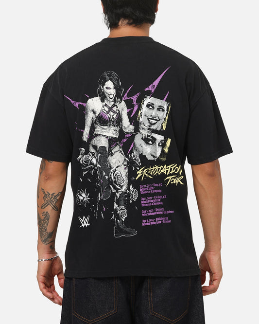 73Studio X WWE Rhea Ripley Vintage T-Shirt Black Acidwash - image 2
