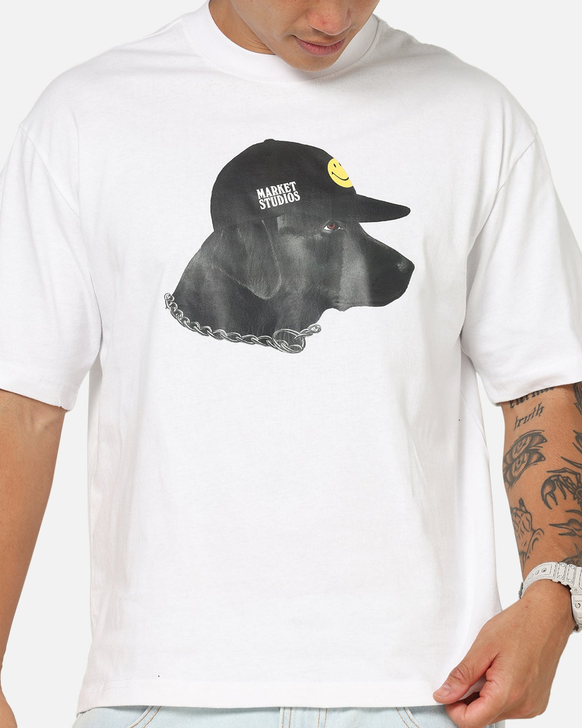 Market Smiley Dog Got Style T-Shirt White - image 6