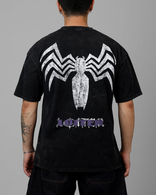 Loiter Marvel Venom Vintage T-Shirt Black Acidwash - image 2