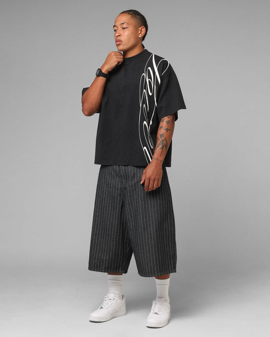 Loiter Script T-Shirt Washed Black - image 2