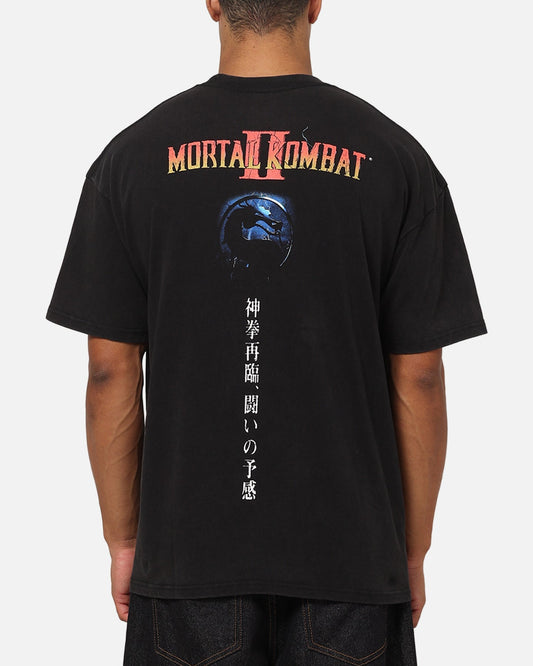 73Studio X Mortal Kombat 2 Vintage T-Shirt Black Acidwash - image 2