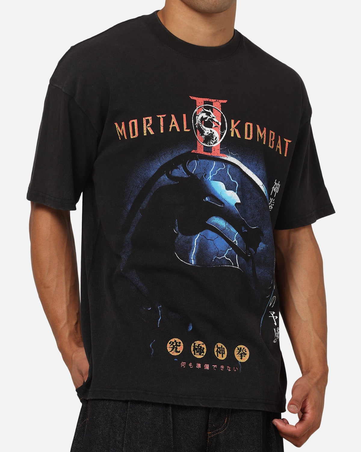 73Studio X Mortal Kombat 2 Vintage T-Shirt Black Acidwash - image 8