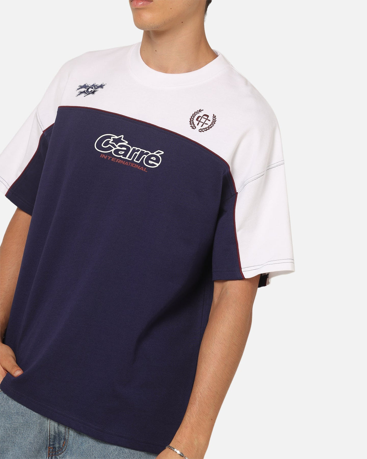 Carre Overdrive T-Shirt Navy/White - image 6