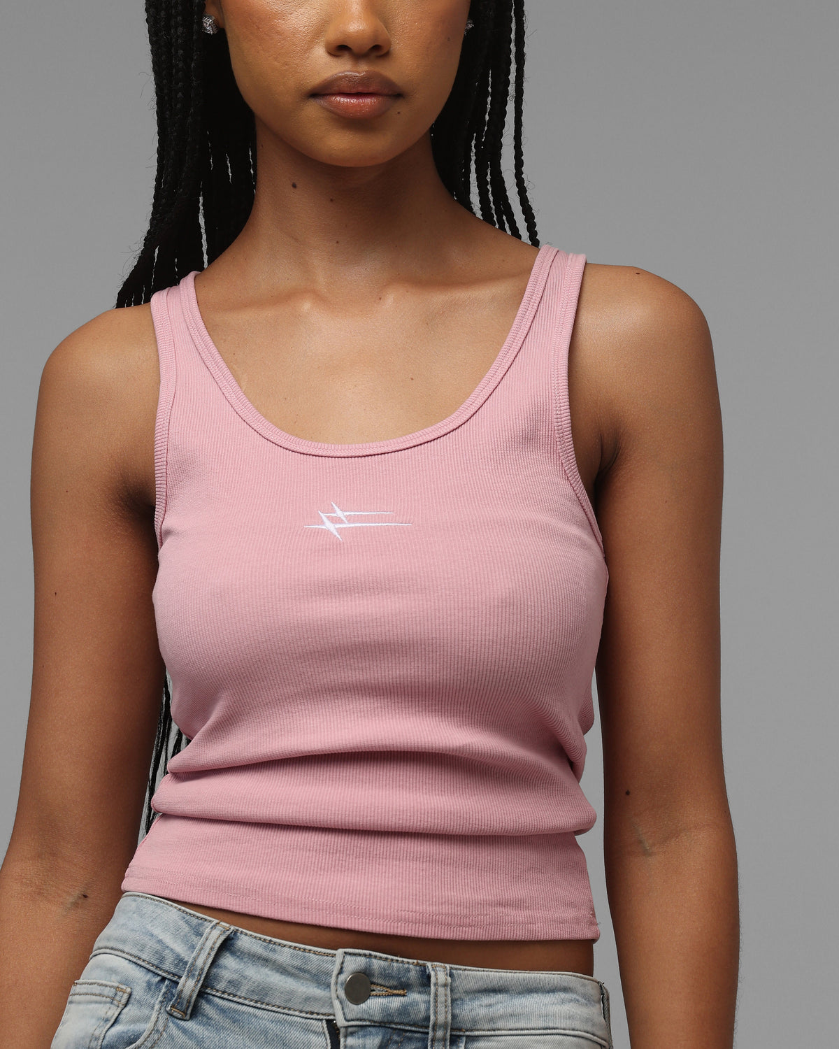 Loiter Women's Hybrid Scoop Neck Tank Dusty Pink - image 6
