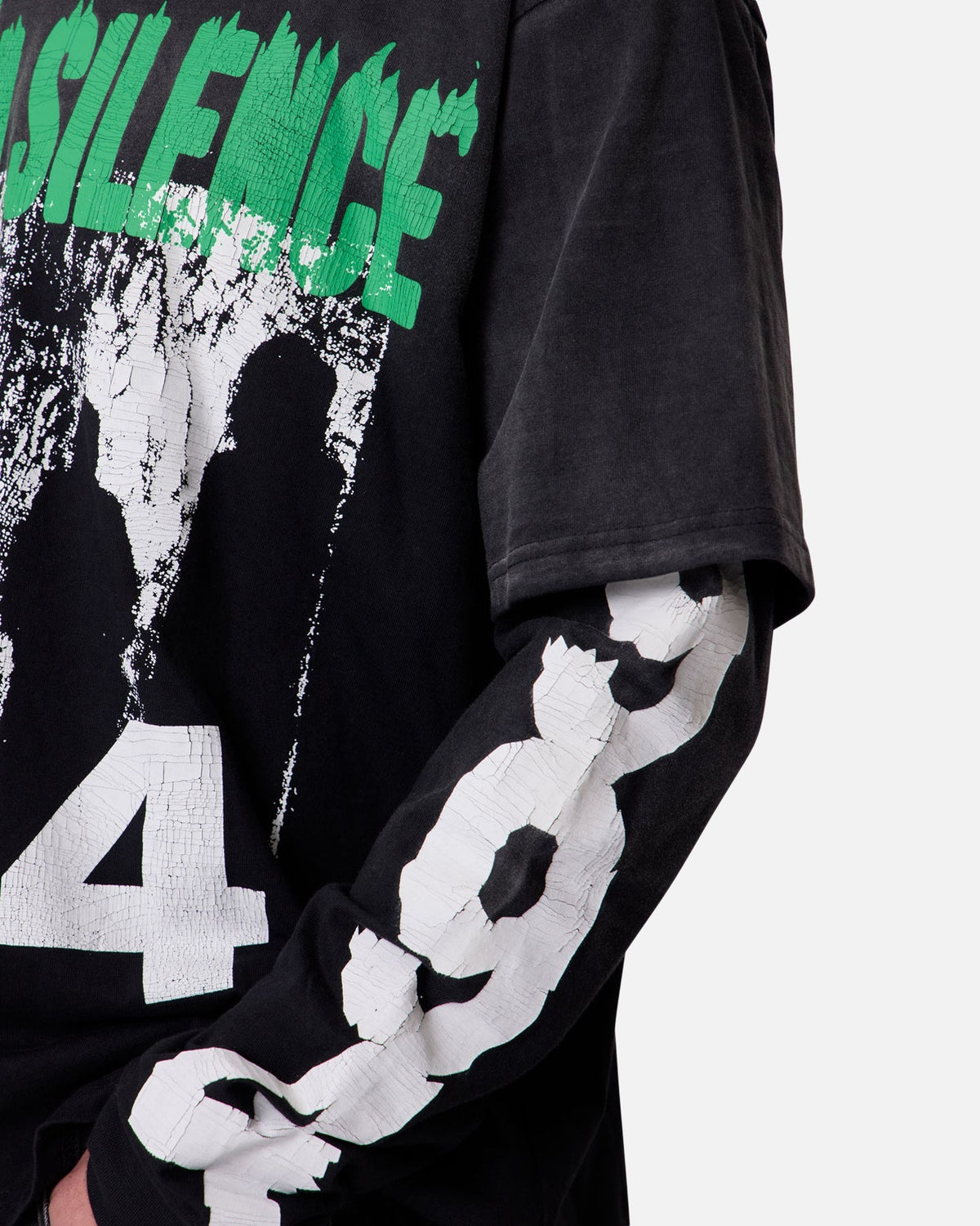 MNML Listen In Silence Long Sleeve T-Shirt Black - image 7