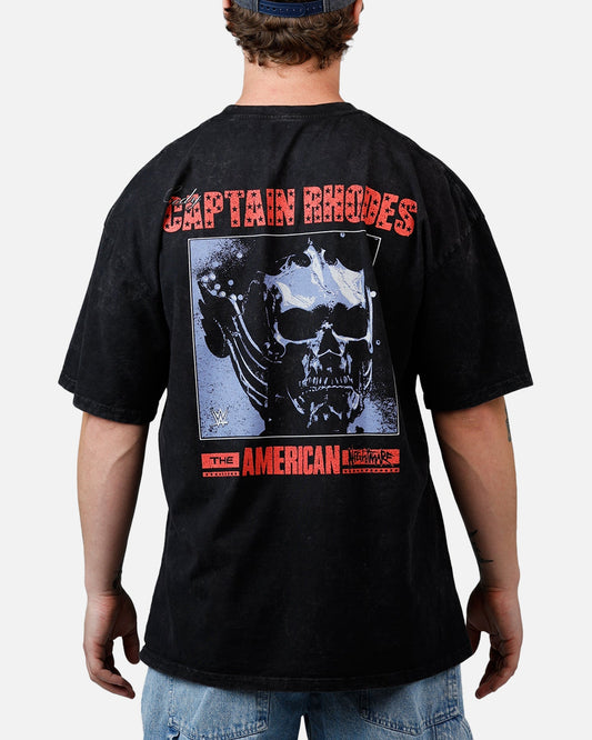 73Studio X WWE Wrestlemania 42 Cody Rhodes T-Shirt Black Acidwash - image 2