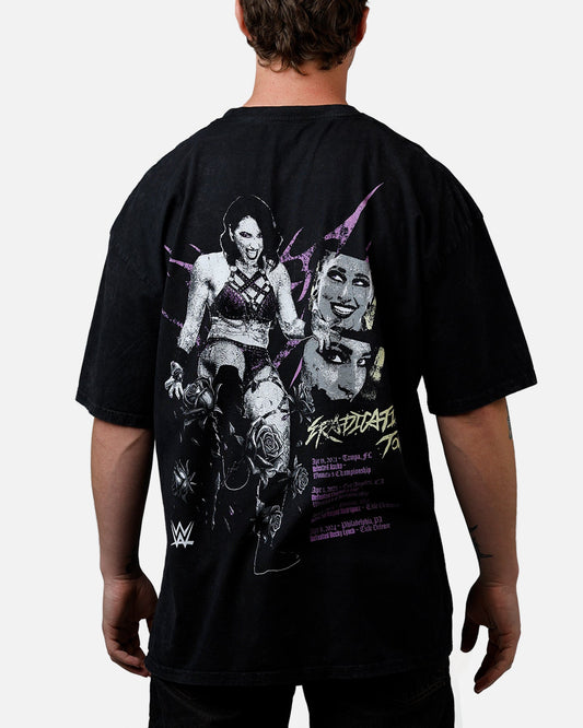 73Studio X WWE Wrestlemania 42 Rhea Ripley T-Shirt Black Acidwash - image 2