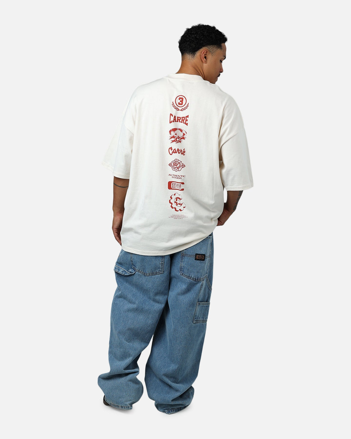 Carre Stacked Logo T-Shirt Off White - image 6