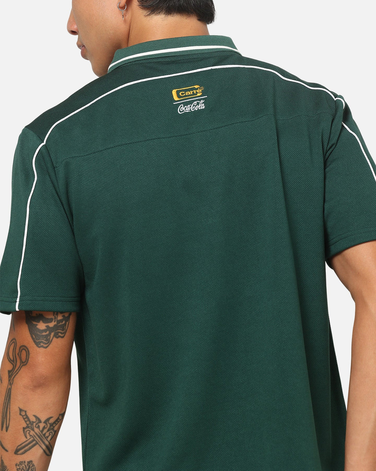 Carre Carré X Coca Cola Club Crest Polo Shirt Dark Green - image 7