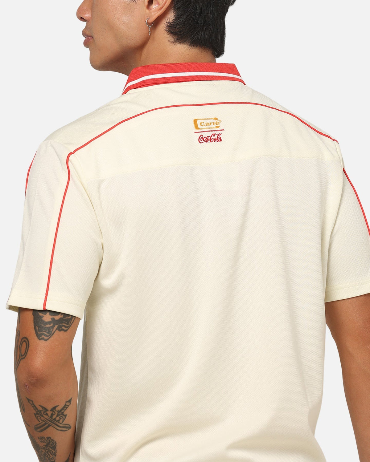 Carre Carré X Coca Cola Club Crest Polo Shirt Off White - image 7