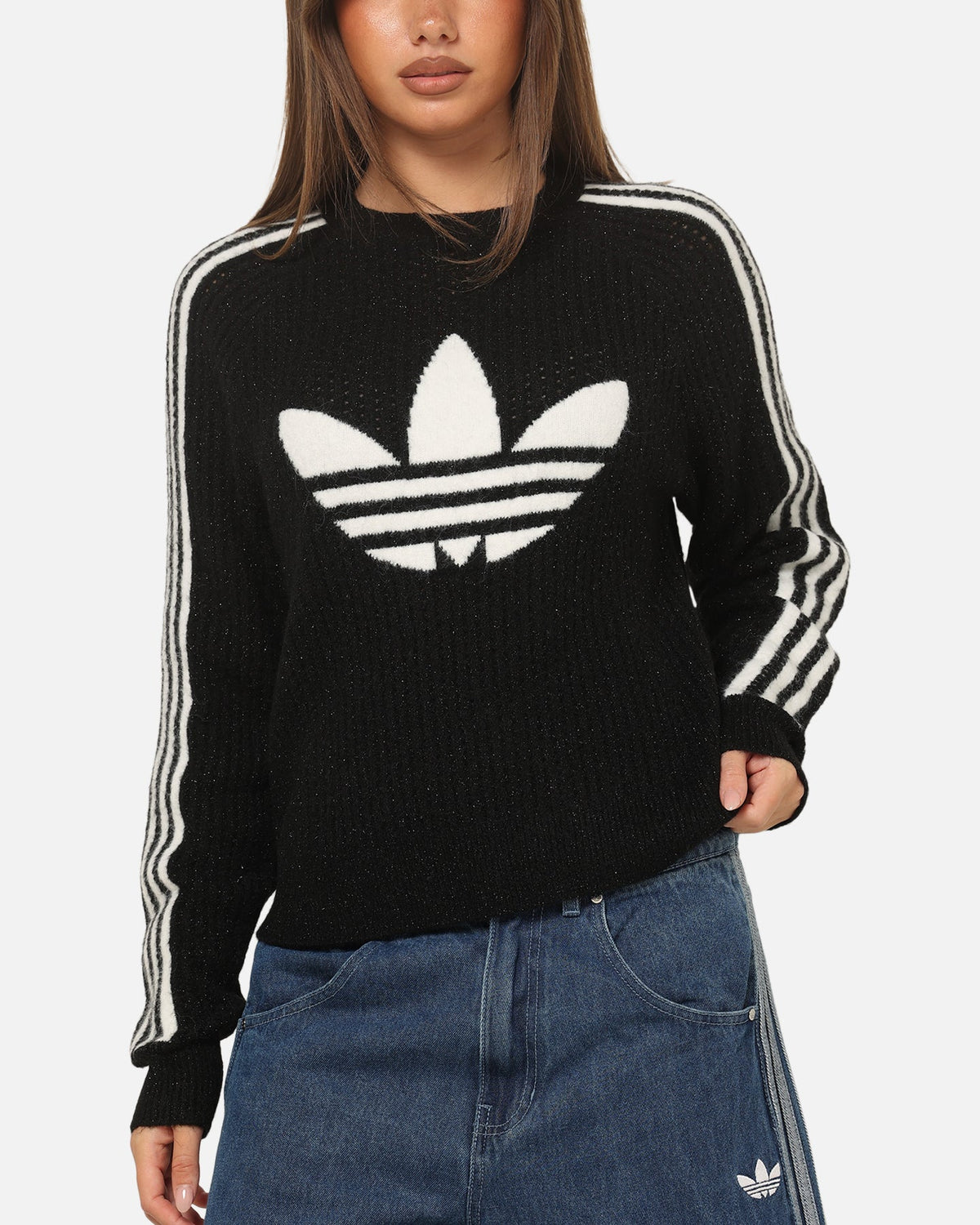Adidas Women's Originals Knit Crewneck Black - image 6