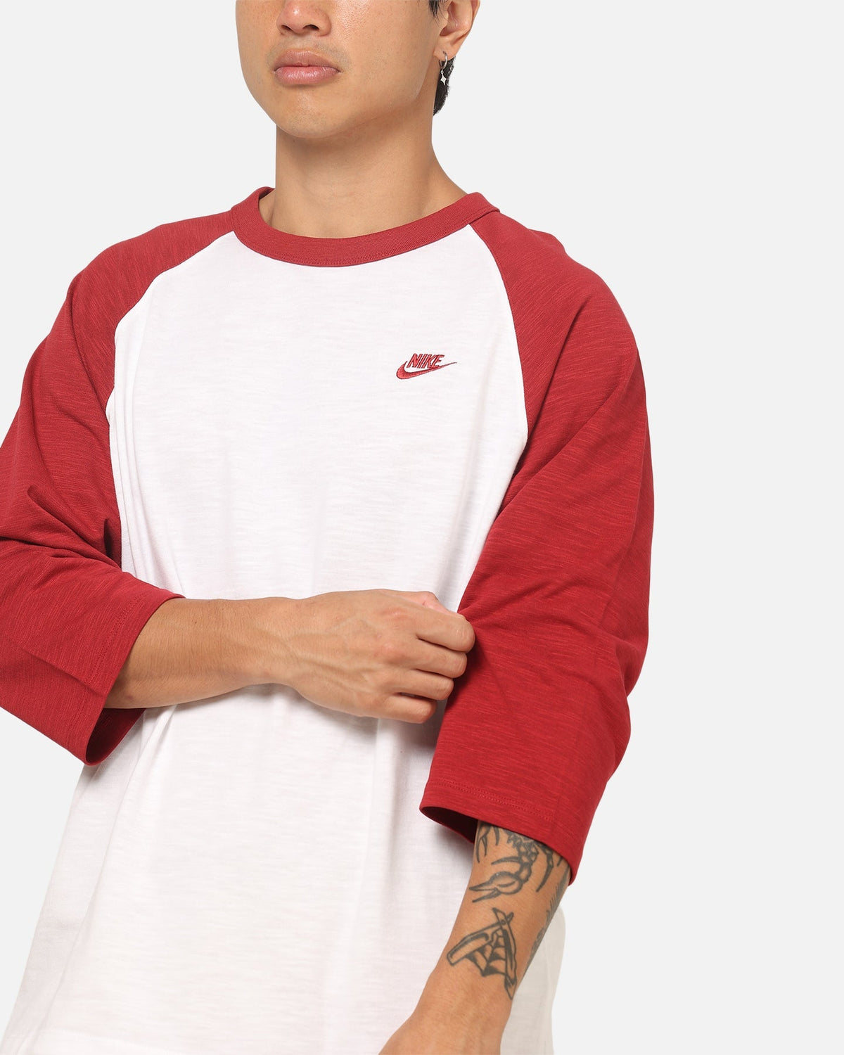 Nike 3/4 Sleeve Raglan Top Crimson/White - image 6