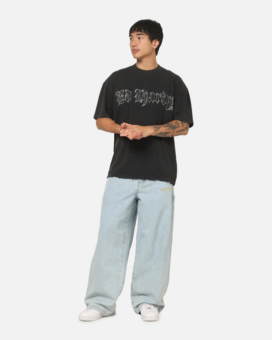 Ed Hardy Distressed Chrome T-Shirt Black
