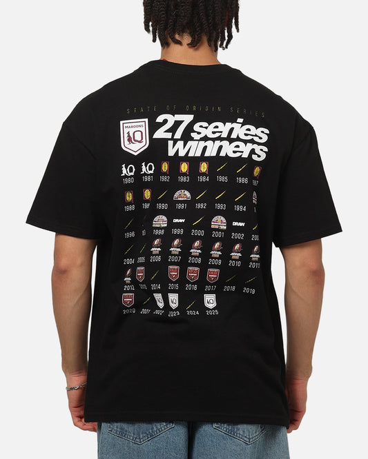 Mitchell & Ness Queensland Maroons 27 X Series Vintage T-Shirt Black