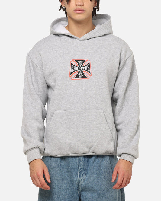 West Coast Choppers Choppers Cross Hoodie Grey Marle