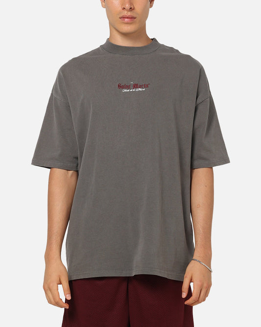 Saint Morta Divine Duty X T-Shirt Washed Charcoal