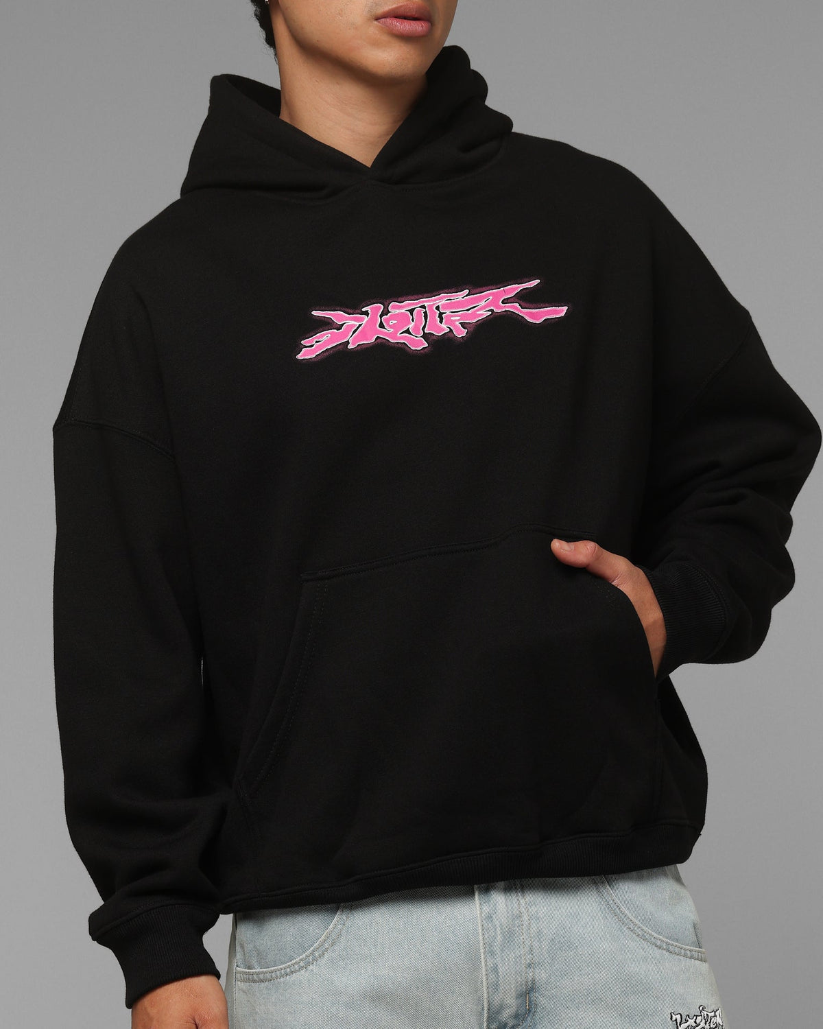 Loiter Cyber Logo Hoodie Black