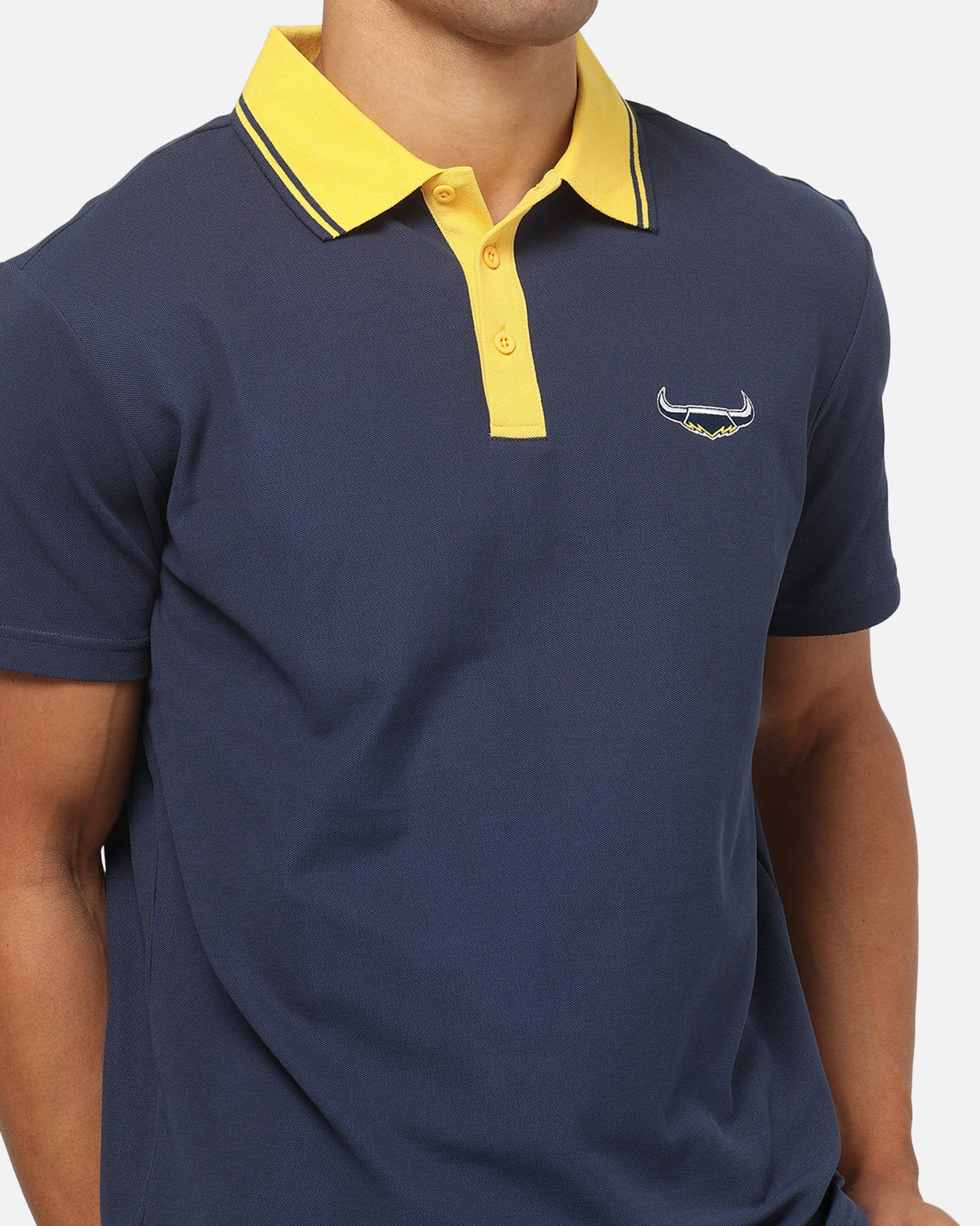 Bleacher Athletic North Queensland Cowboys NRL Adult Golf Polo T-Shirt Navy