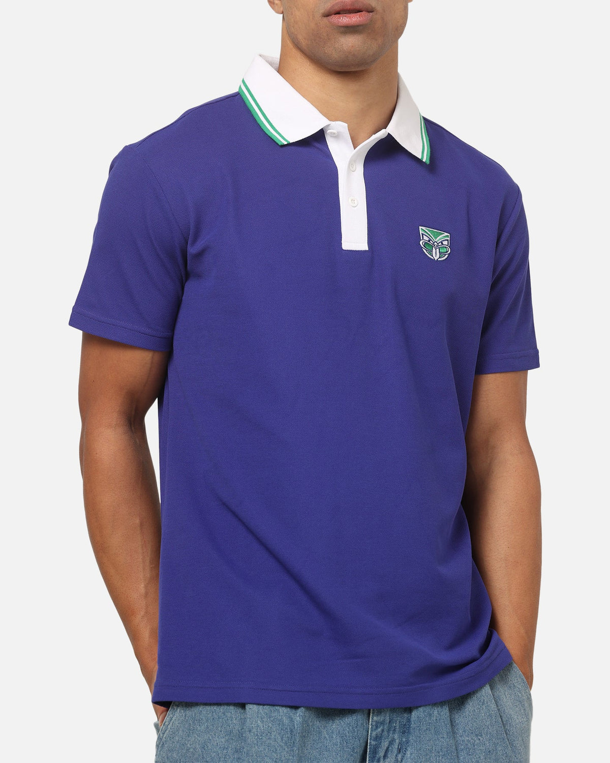 Bleacher Athletic New Zealand Warriors NRL Adult Golf Polo T-Shirt Navy