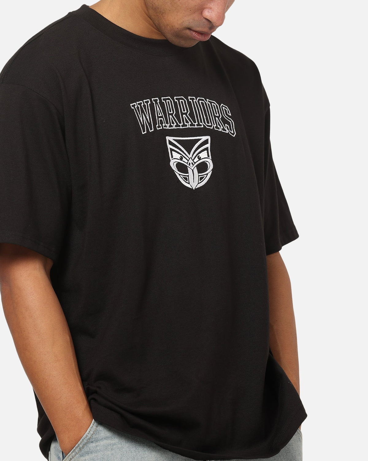 Bleacher Athletic New Zealand Warriors NRL Embroidered Logo T-Shirt Black